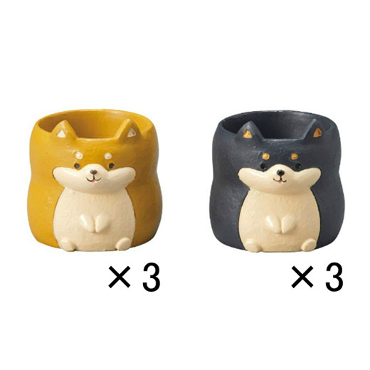 花材 GHリトルレジンポット・柴犬(4791S)6個入