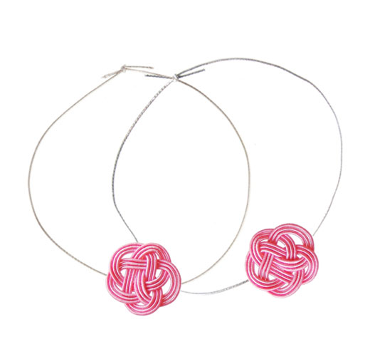 花材 Knext・100円水引梅飾りバンド2P・ピンク