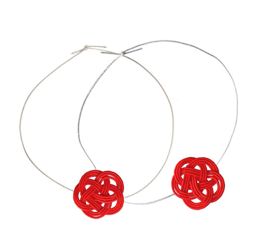 花材 Knext・100円水引梅飾りバンド2P・赤